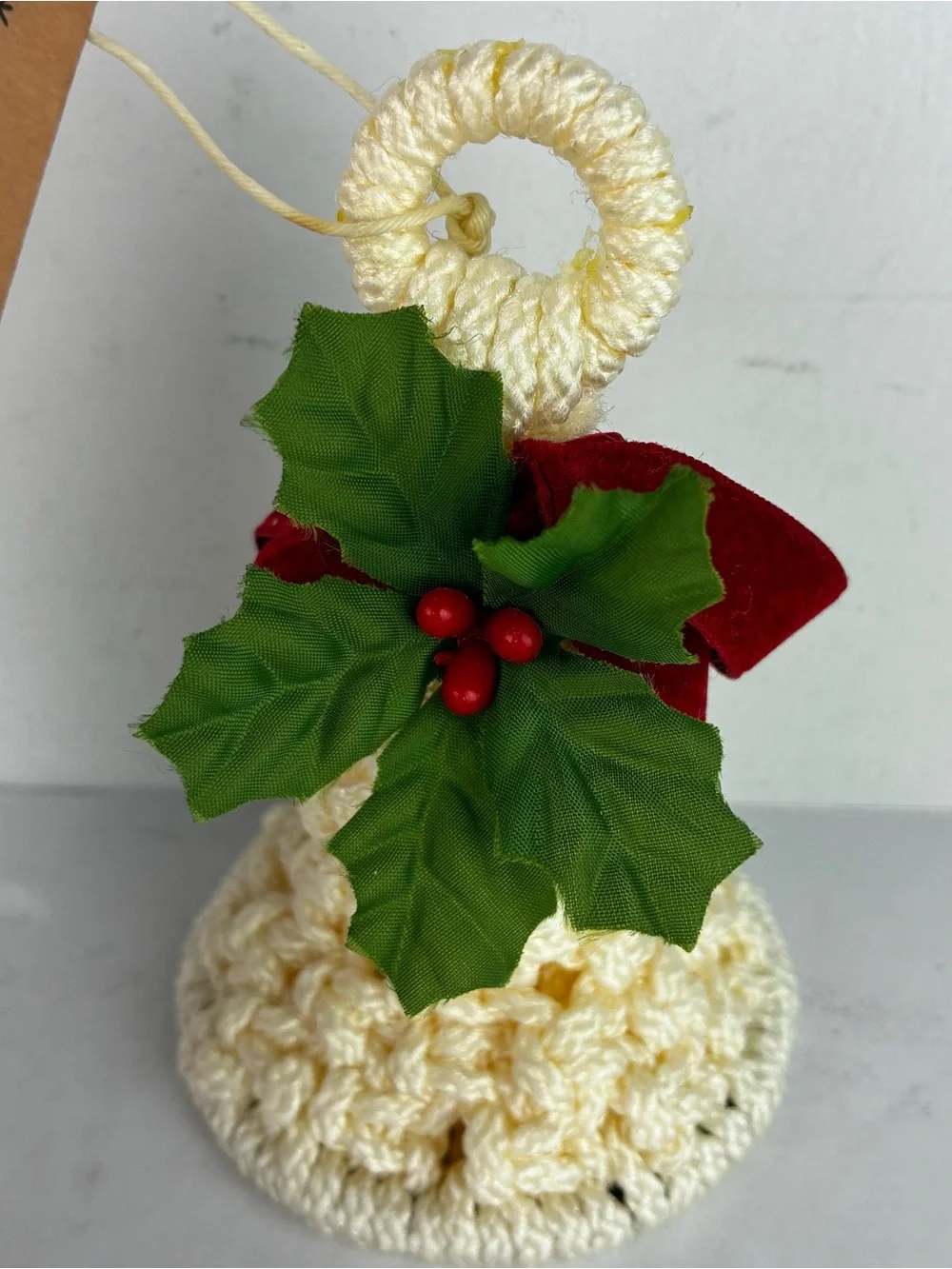 Macramé Things NWT Vintage 1970’s Christmas Bell Ornament